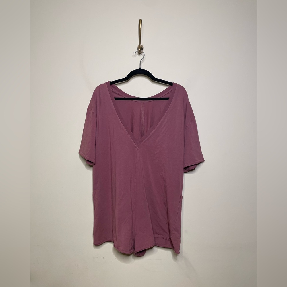 Free People Hot Shot Tee Romper in Clove - Picture 5 of 5